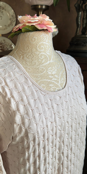 3/4 Sleeve 3/4 Length Gown WAFFLE