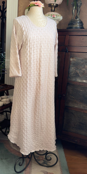 3/4 Sleeve 3/4 Length Gown WAFFLE