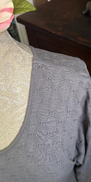 3/4 Sleeve 3/4 Length Gown WAFFLE