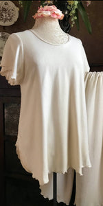 Short Sleeve Long Top & Palazzos Herringbone Collection