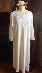 Danielle is one of the most elegant night gowns  I have designed!  Exquisite venice lace enhances the necklline