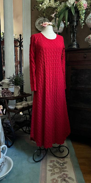 Long Sleeve Long Gown WAFFLE