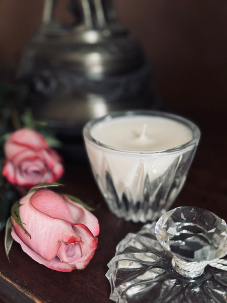 Vintage Crystal Candle with Lid