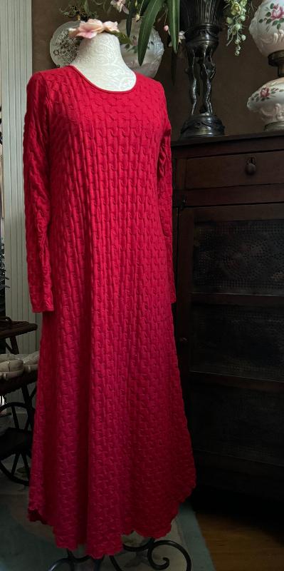 Long Sleeve Long Gown WAFFLE