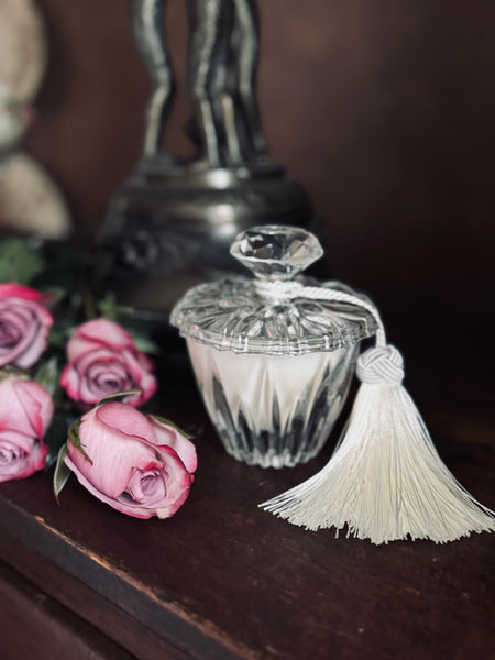 Vintage Crystal Candle with Lid