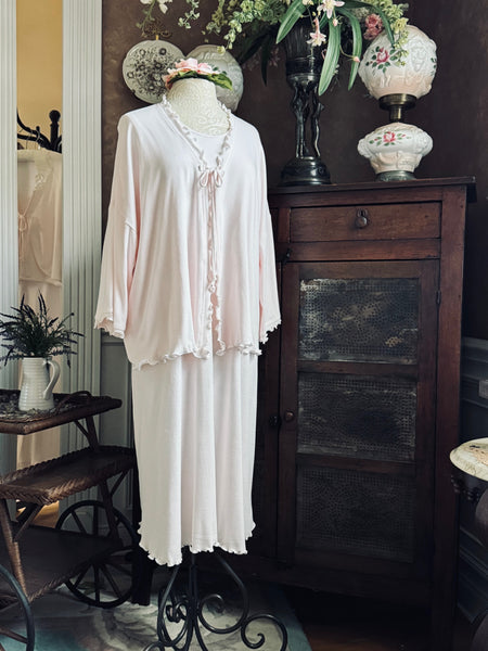 Cotton Bed Jacket 3/4 Sleeve INTERLOCK