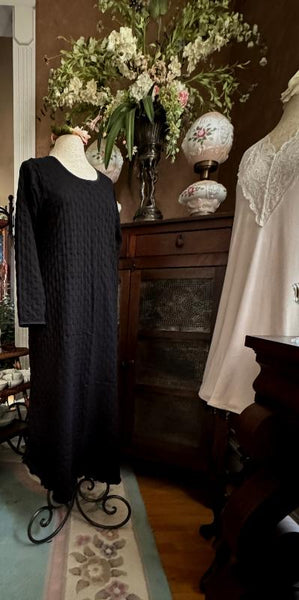 Long Sleeve Long Gown WAFFLE