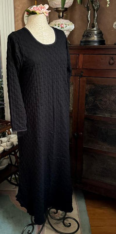 Long Sleeve Long Gown WAFFLE