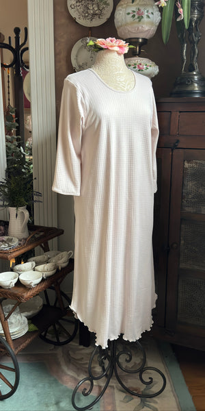 3/4 Sleeve 3/4 Length Gown CHECK