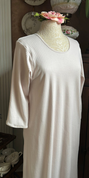 3/4 Sleeve 3/4 Length Gown CHECK