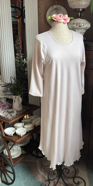 3/4 Sleeve 3/4 Length Gown CHECK