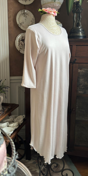 3/4 Sleeve 3/4 Length Gown CHECK