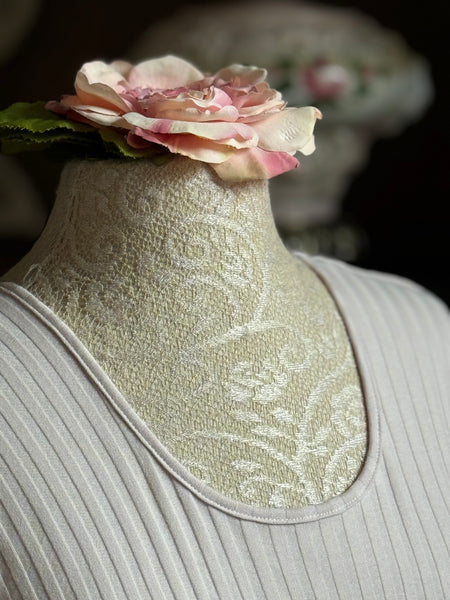 3/4 Sleeve 3/4 Length Gown SHADOW STRIPE