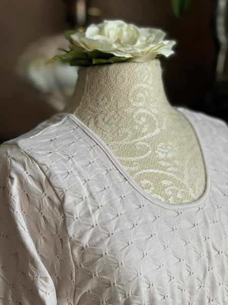 3/4 Sleeve Long Top & Palazzo WAFFLE