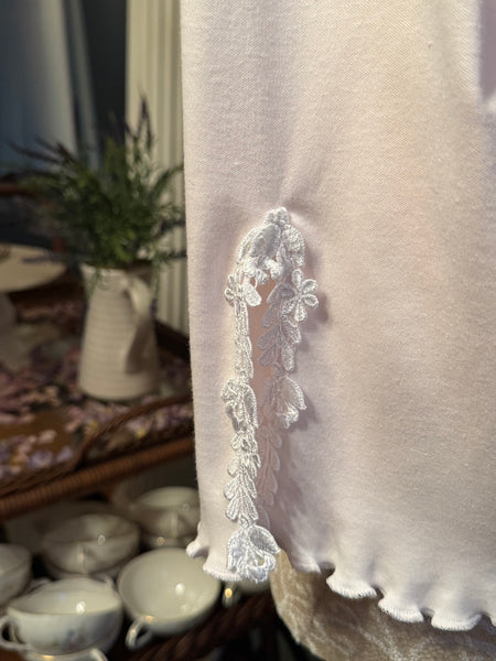 Cotton Bed Jacket 3/4 Split Sleeve Simple Pleasures Couture