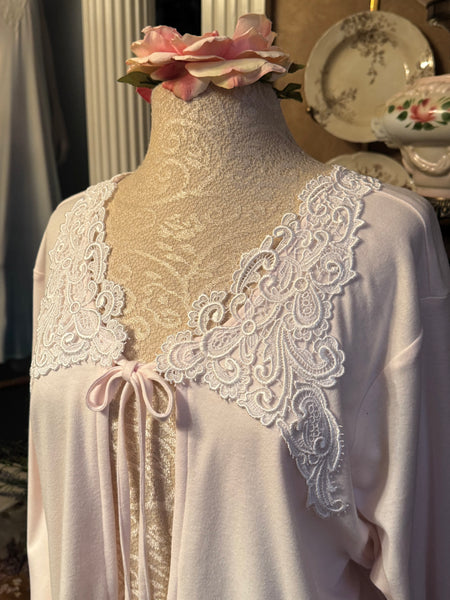 Cotton Bed Jacket 3/4 Split Sleeve Simple Pleasures Couture