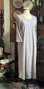 3/4 Sleeve 3/4 Length Gown CHECK