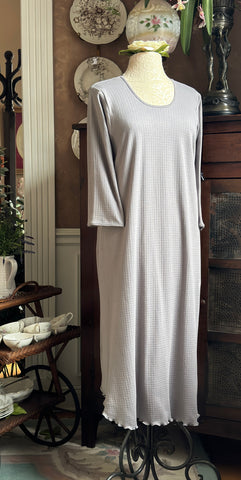 3/4 Sleeve 3/4 Length Gown CHECK