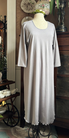 3/4 Sleeve 3/4 Length Gown INTERLOCK