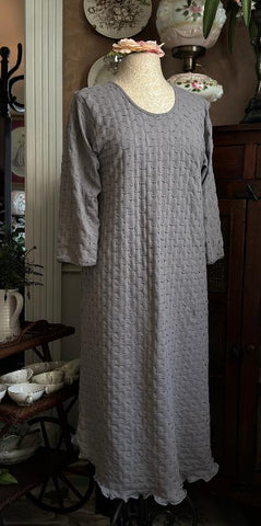 3/4 Sleeve 3/4 Length Gown WAFFLE
