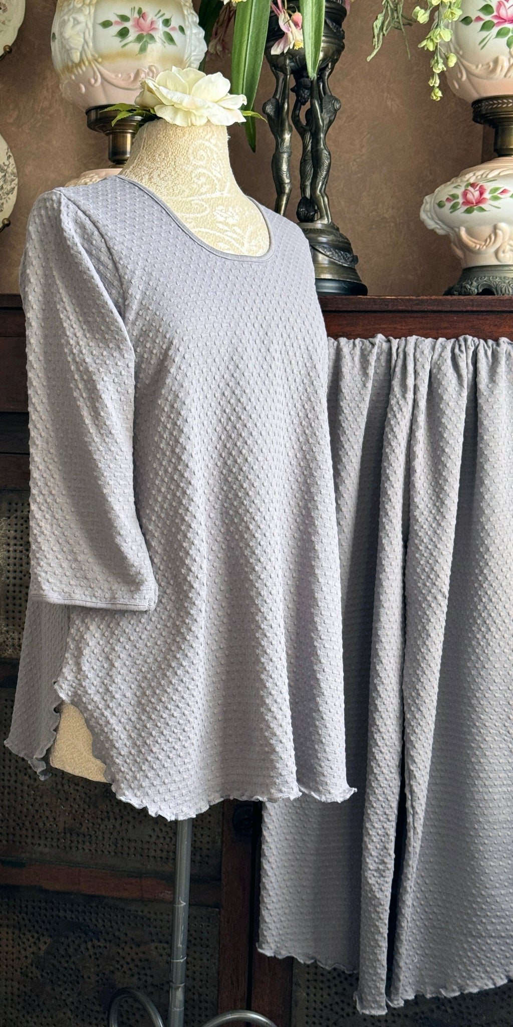 3/4 Sleeve Long Top & Palazzos DOT