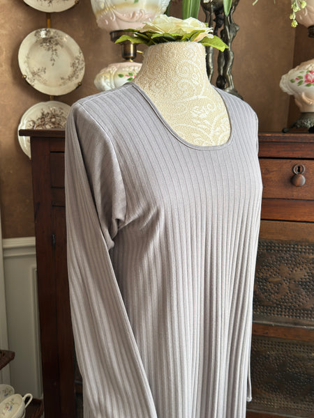 Long Sleeve Long Gown SHADOW STRIPE