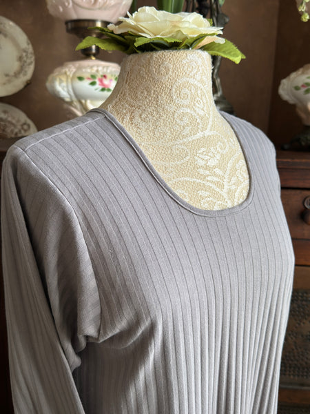 Long Sleeve Long Gown SHADOW STRIPE
