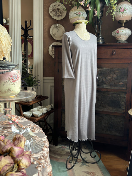 3/4 Sleeve 3/4 Length Gown CHECK