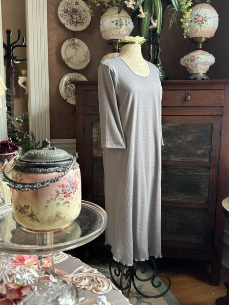 3/4 Sleeve 3/4 Length Gown CHECK
