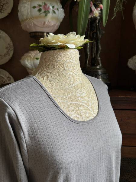 3/4 Sleeve 3/4 Length Gown CHECK