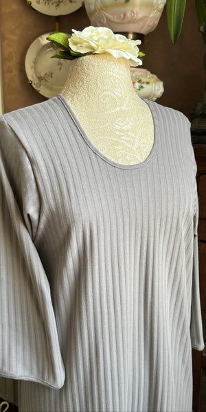 3/4 Sleeve 3/4 Length Gown SHADOW STRIPE