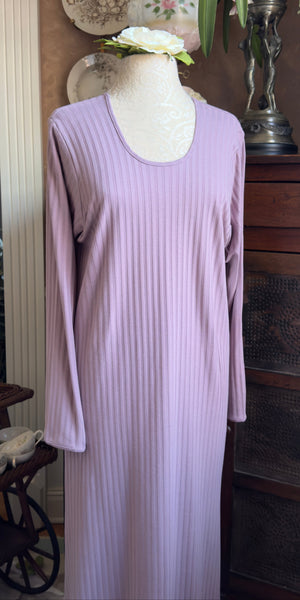 Long Sleeve Long Gown SHADOW STRIPE
