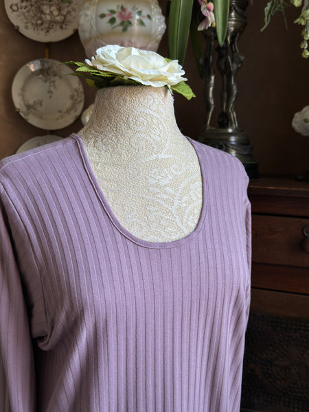Long Sleeve Long Gown SHADOW STRIPE