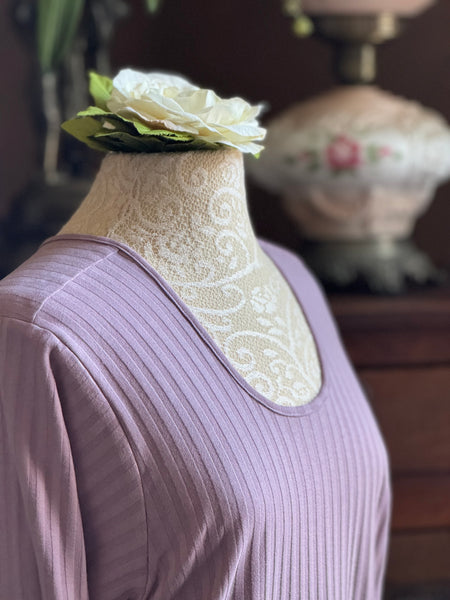 Long Sleeve Long Gown SHADOW STRIPE
