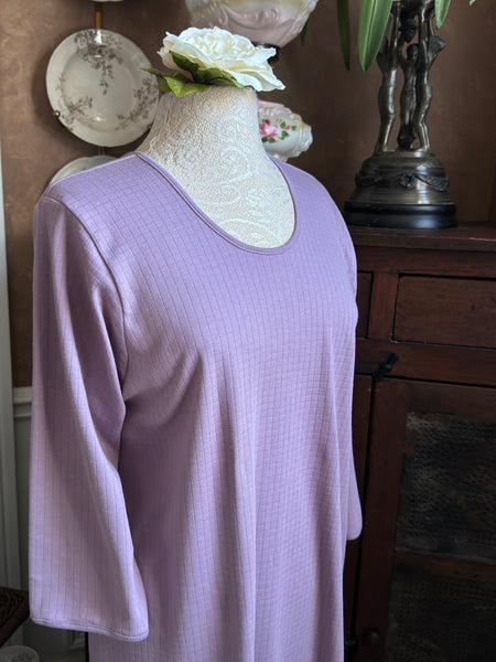 3/4 Sleeve 3/4 Length Gown CHECK