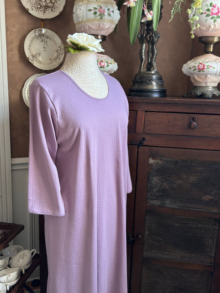 3/4 Sleeve 3/4 Length Gown CHECK