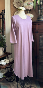 3/4 Sleeve 3/4 Length Gown CHECK