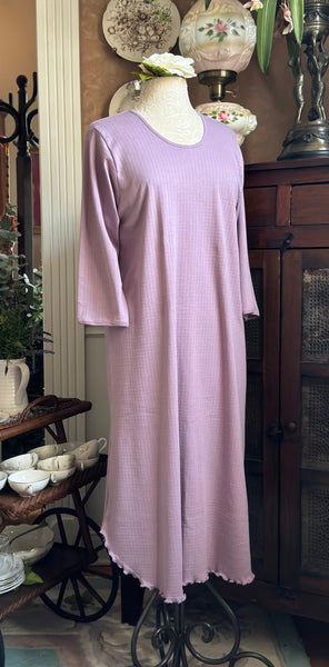3/4 Sleeve 3/4 Length Gown CHECK