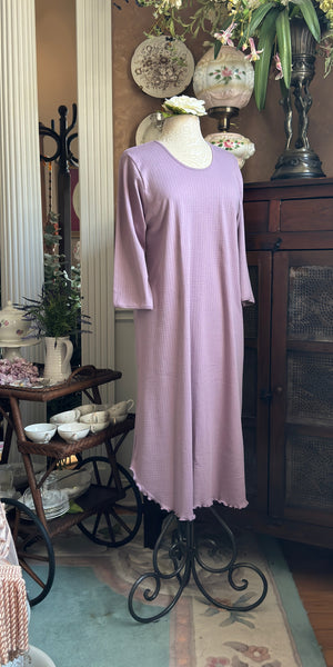 3/4 Sleeve 3/4 Length Gown CHECK