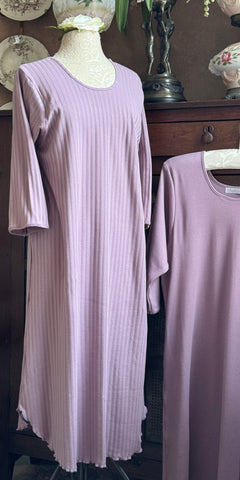 3/4 Sleeve 3/4 Length Gown SHADOW STRIPE