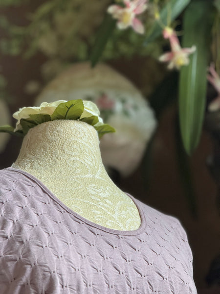 3/4 Sleeve 3/4 Length Gown WAFFLE