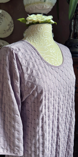 3/4 Sleeve 3/4 Length Gown WAFFLE