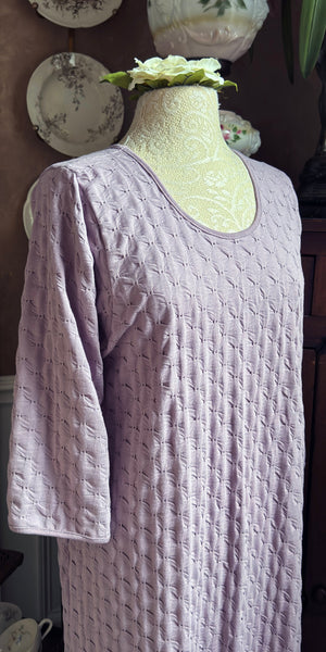3/4 Sleeve 3/4 Length Gown WAFFLE