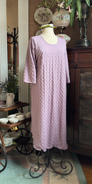 3/4 Sleeve 3/4 Length Gown WAFFLE