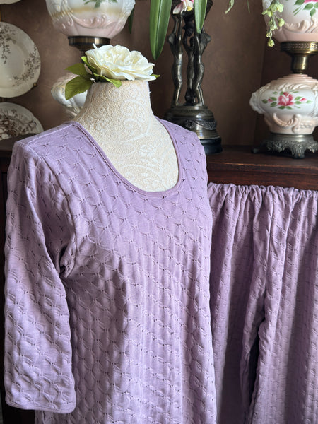 3/4 Sleeve Long Top & Palazzos WAFFLE