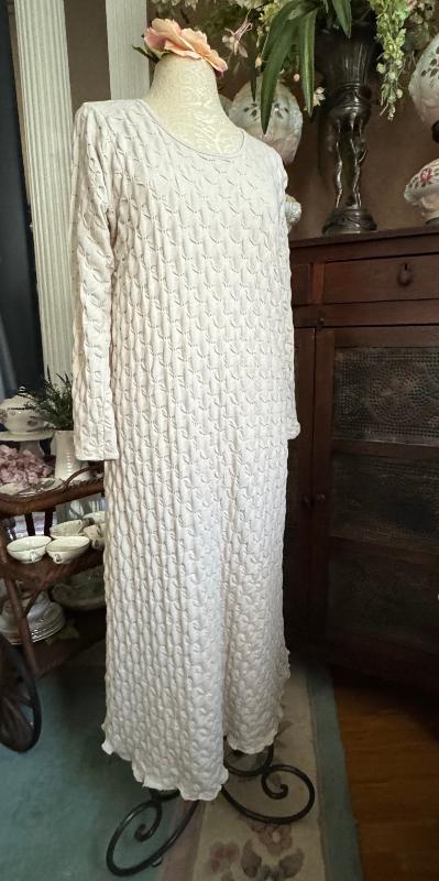 Long Sleeve Long Gown WAFFLE