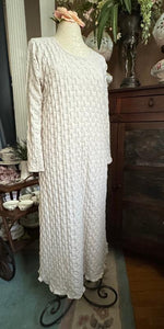 Long Sleeve Long Gown WAFFLE