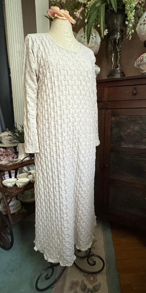 Long Sleeve Long Gown WAFFLE