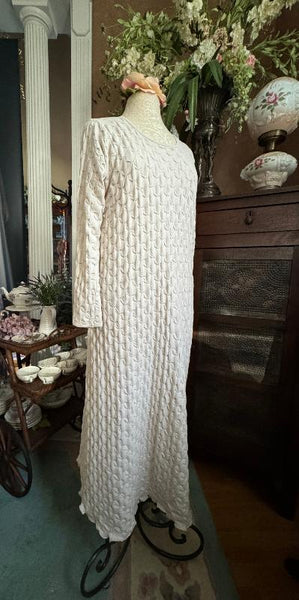 Long Sleeve Long Gown WAFFLE