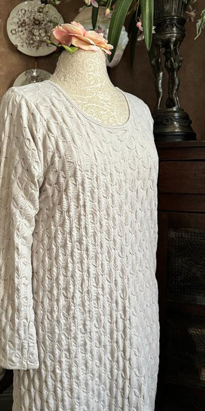 Long Sleeve Long Gown WAFFLE